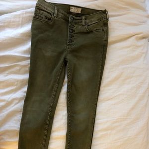 Free People Olive Jeans